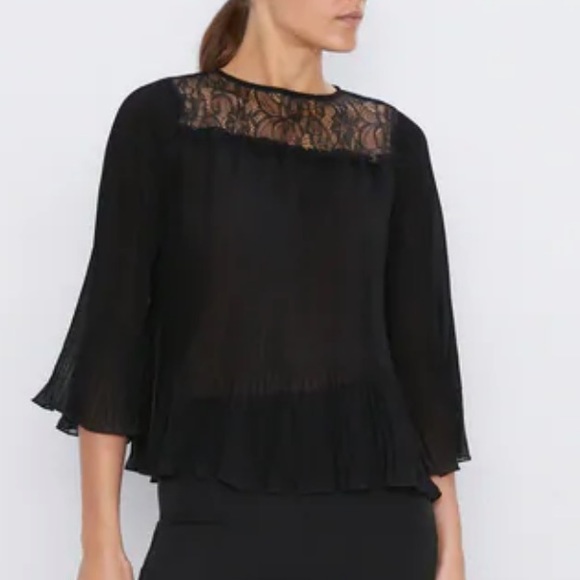 🆕 Zara pleated contrasting blouse - Picture 1 of 5